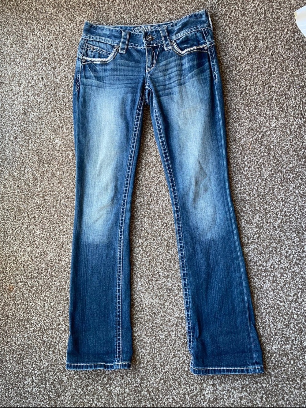 Y2K Maurices Premium Denim Blue Jeans Size 1/2 Regular